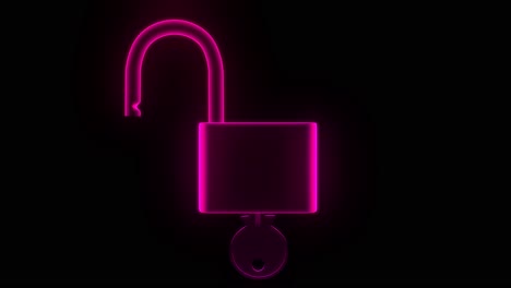 Padlock-hologram-unlock-lock-key-security-safety-protection-hack-password-4k